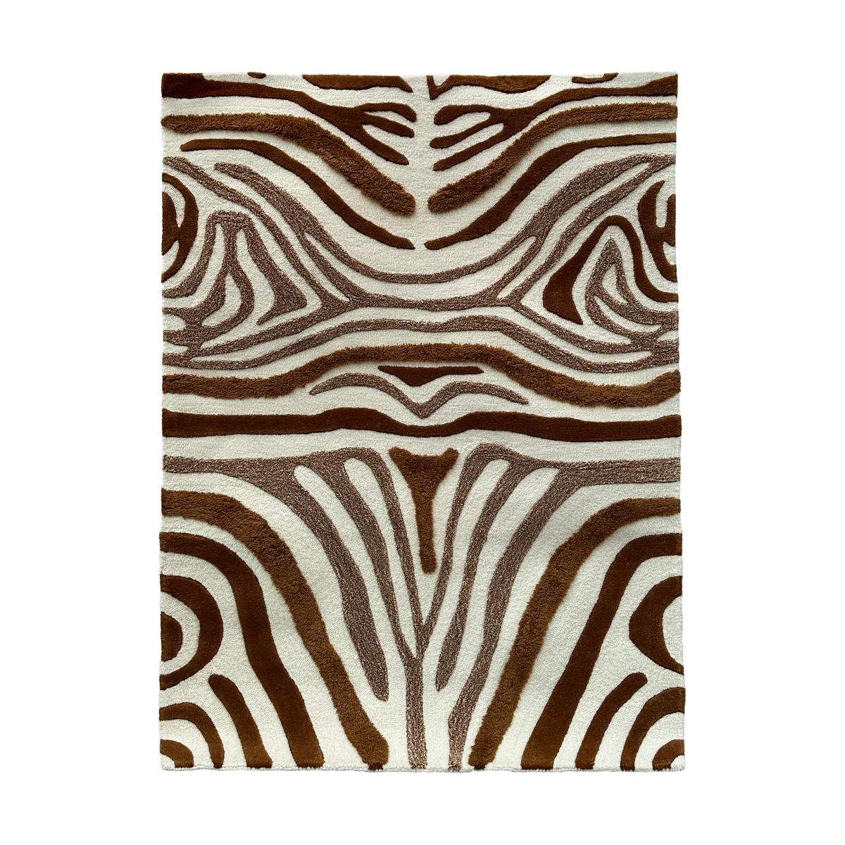Tinted Jepson wool rug 130x180 cm Brown-off white – image 2