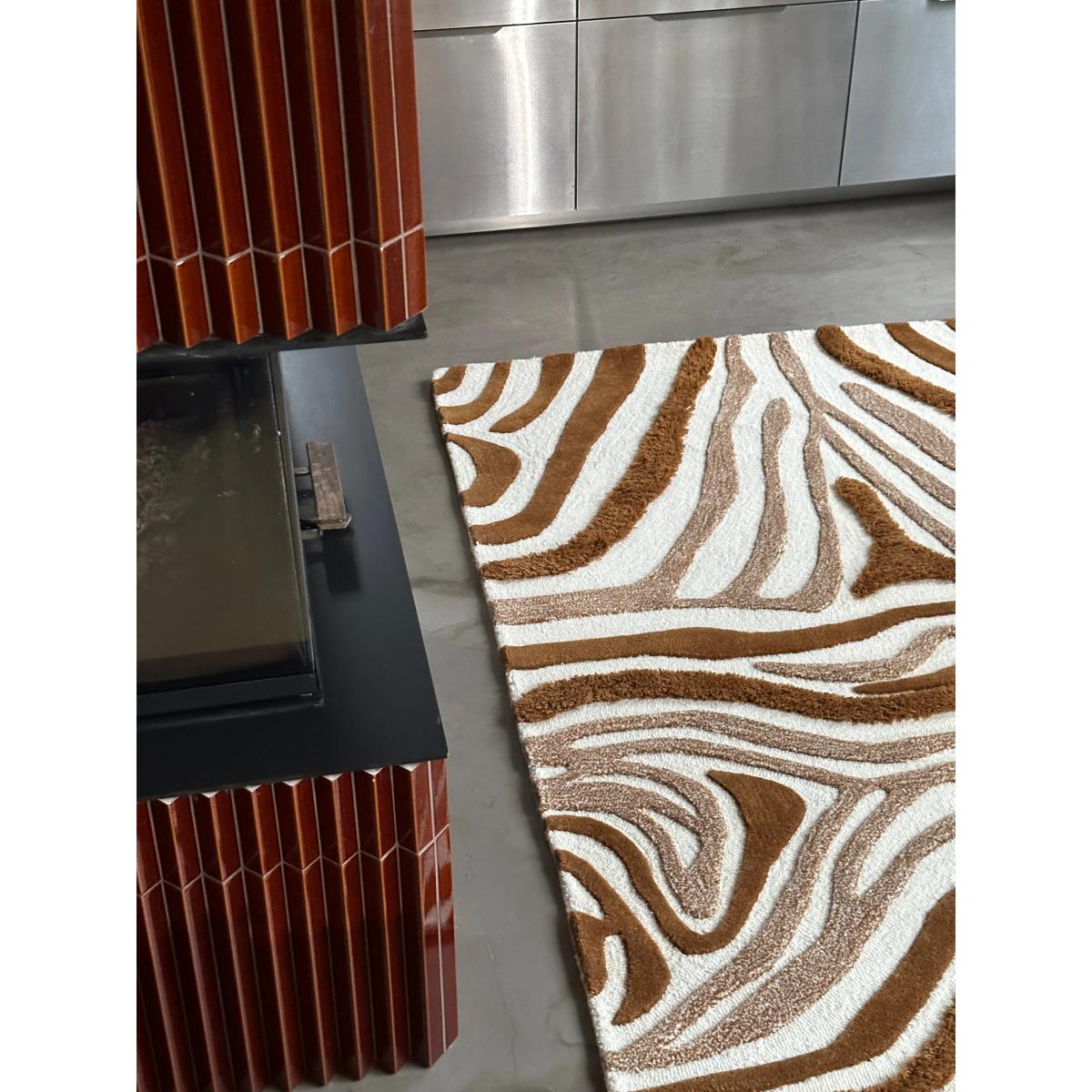 Tinted Jepson wool rug 130x180 cm Brown-off white – image 3