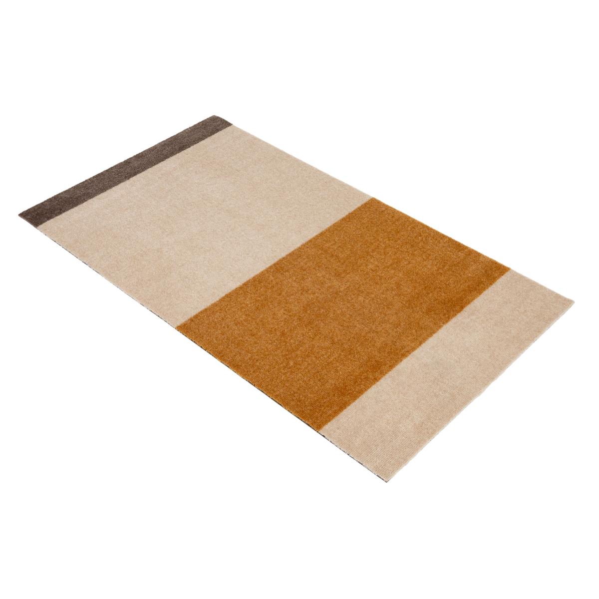tica copenhagen Stripes by tica. horizontal. hallway rug Ivory-dijon-brown. 67x120 cm – image 2