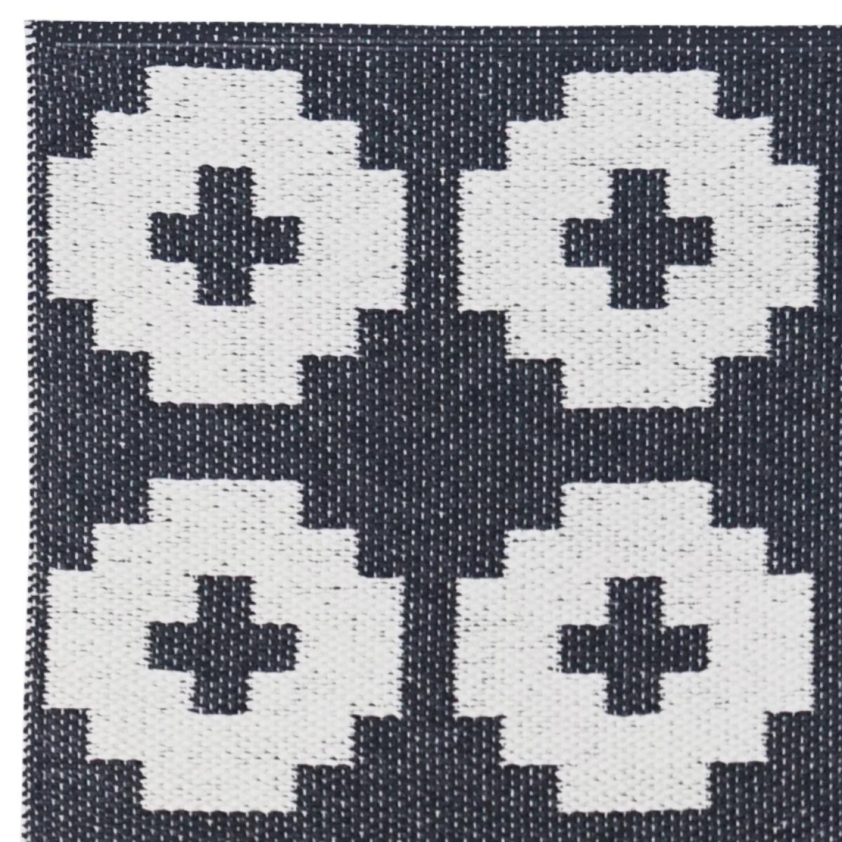Flower rug beluga (black) 70x300 cm – image 3