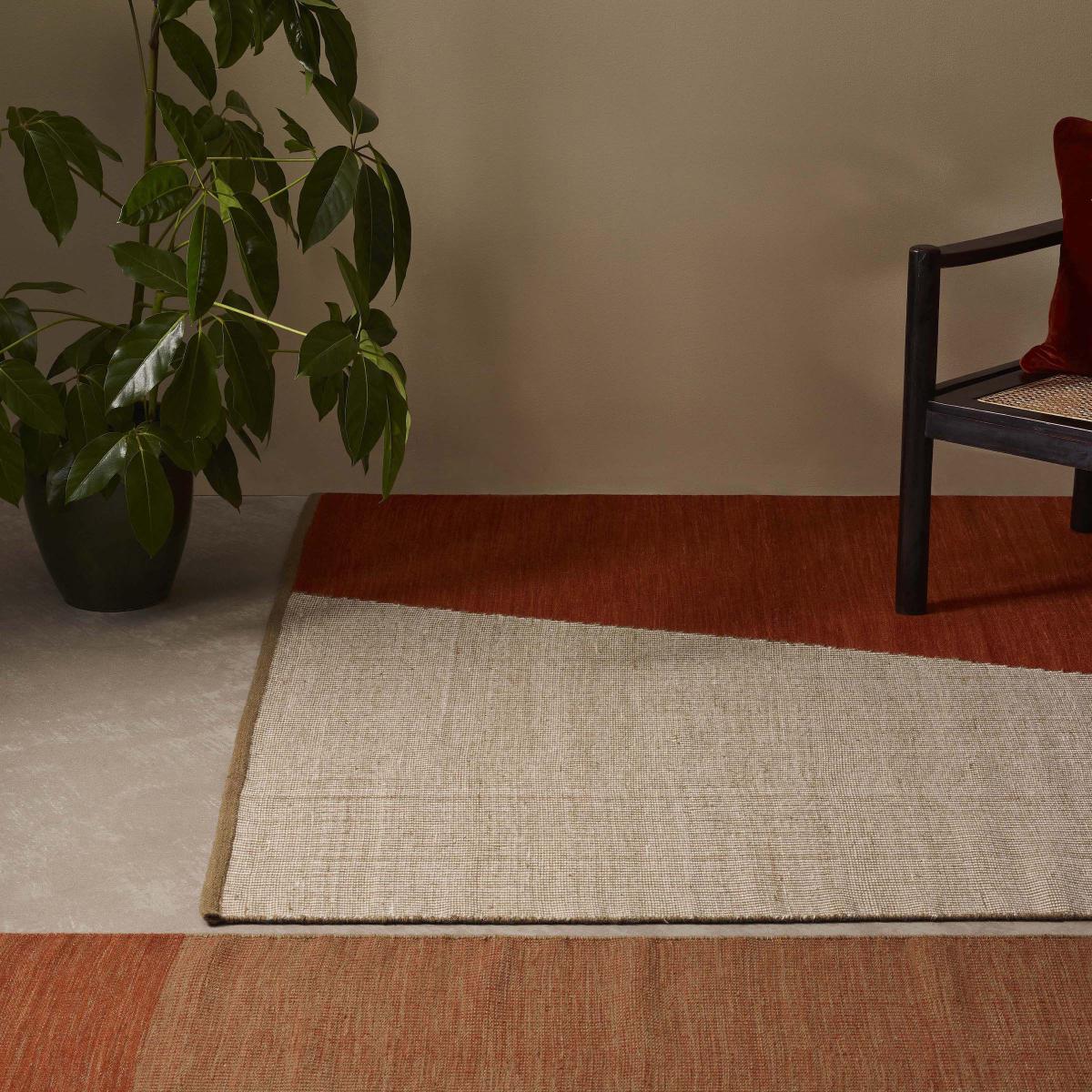 Una wool carpet 180x270 cm rust-beige-off white – image 2