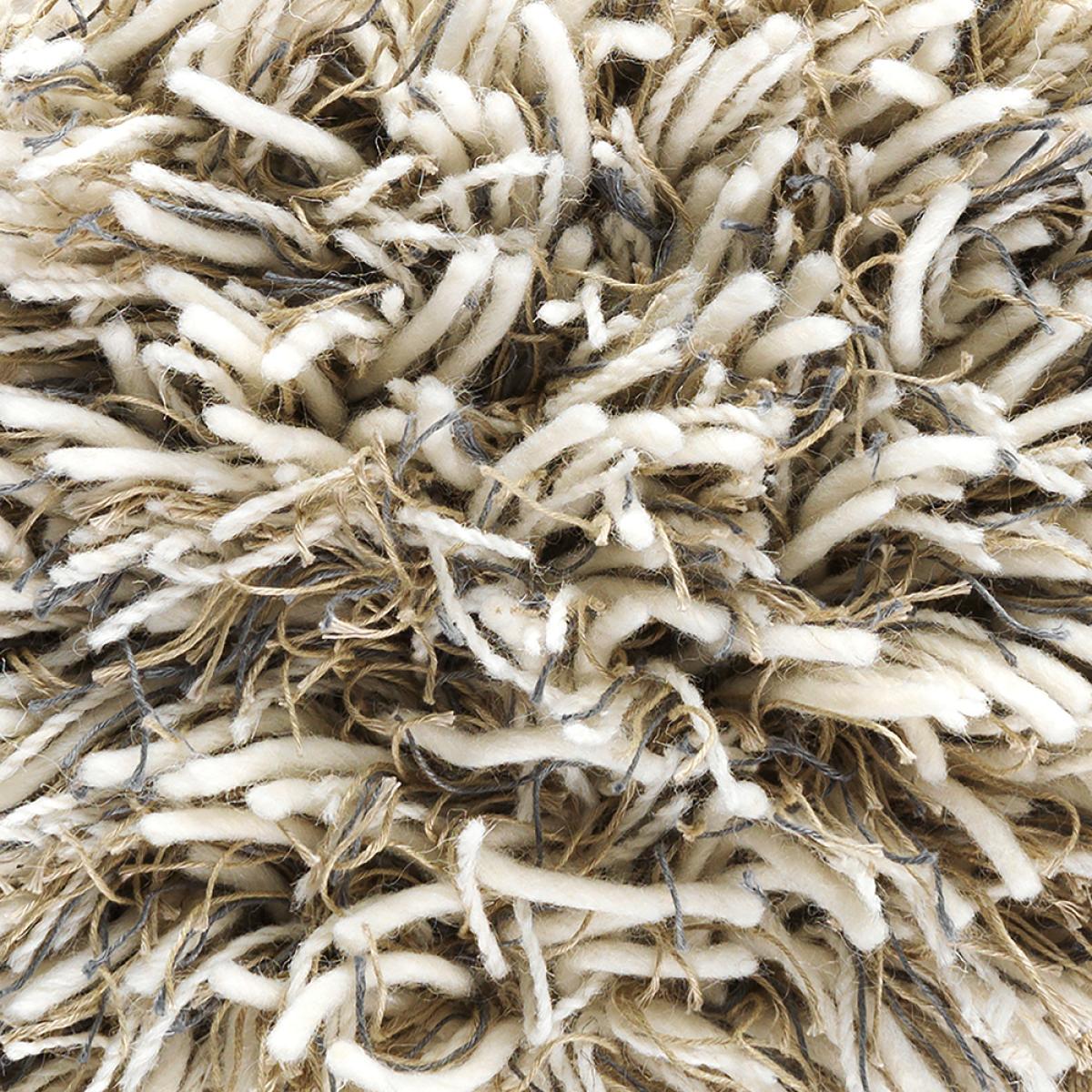 Kateha Shaggy rug round White/grey 220 cm – image 3