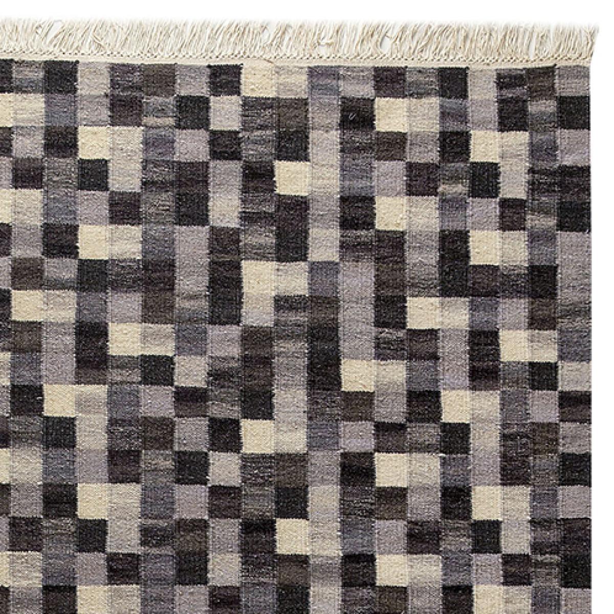 Small box handwoven rug grey 240x170 – image 2