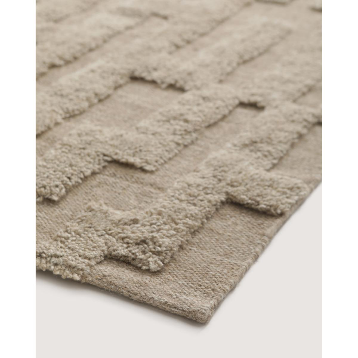 Tinted Bielke wool carpet 160x230 cm Beige-melange – image 2