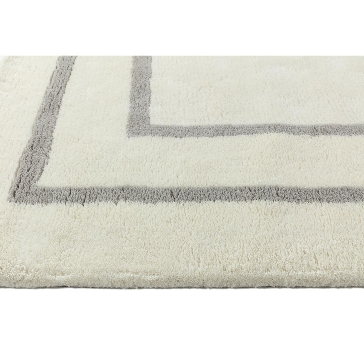Borders wool carpet white-grey 200x300 cm – image 2