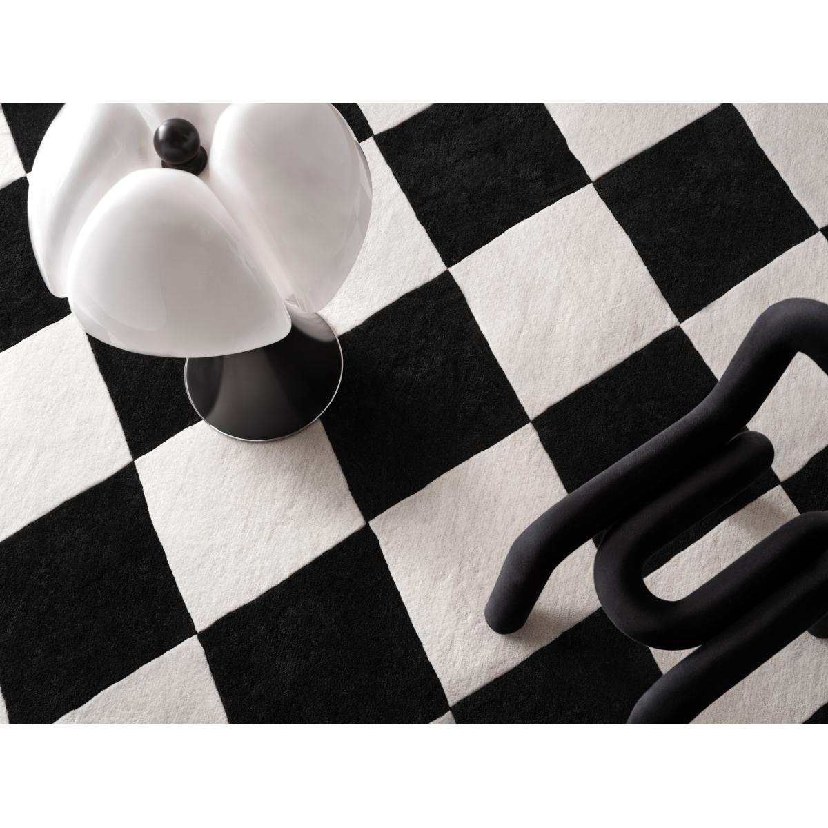 Tinted Tenman wool carpet 200x300 cm Black-white – image 8