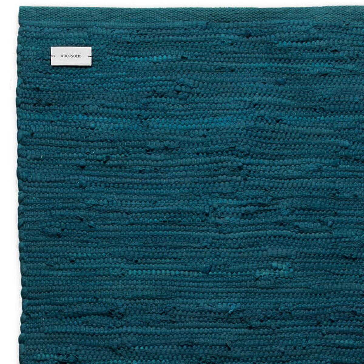 Cotton rug 170x240 cm petroleum (petrolblue) – image 2