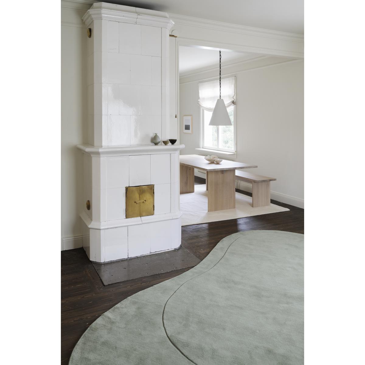 Layered Residue wool carpet Sage. 235x350 cm – image 2