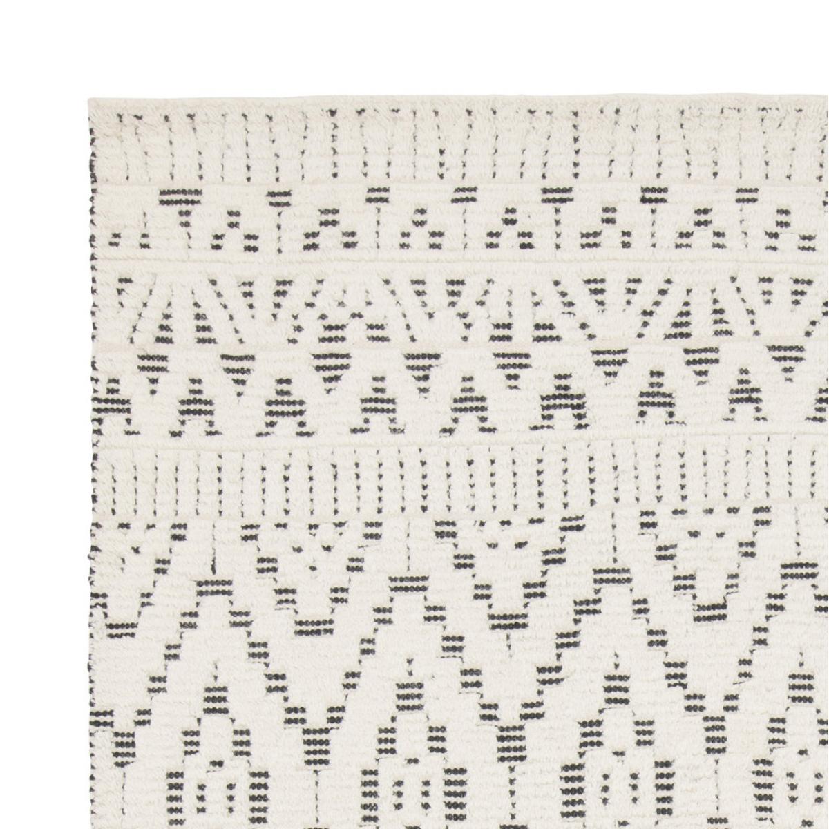 Zelbio wool carpet 200x300 cm White-black – image 2