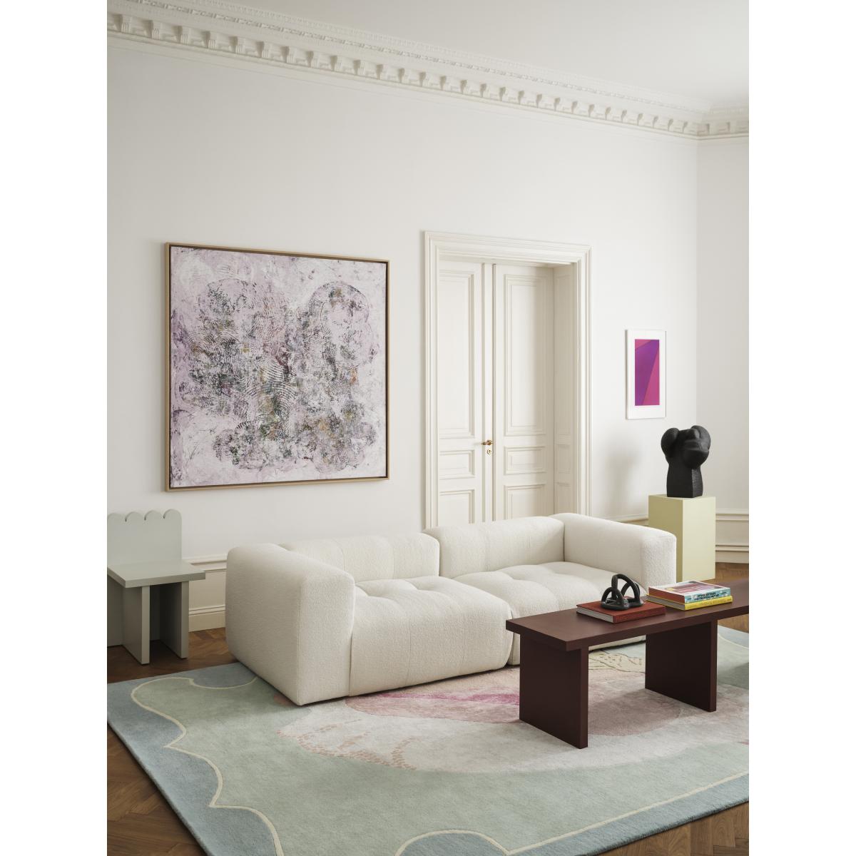 Layered Shell mönstrad wool carpet Blue. pink. 300x400 cm – image 2