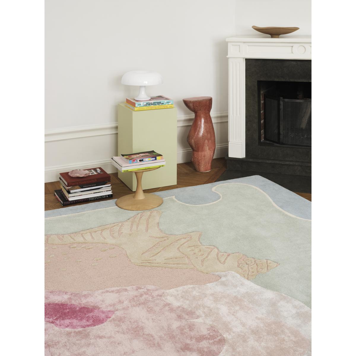 Layered Shell mönstrad wool carpet Blue. pink. 300x400 cm – image 3