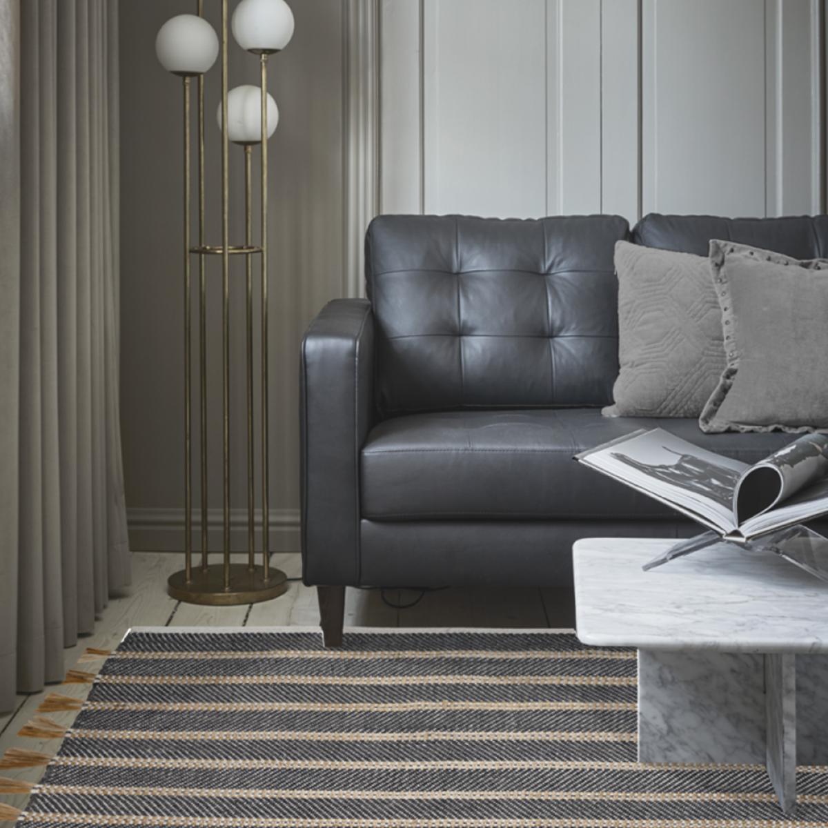 Classic Collection Candin rug Black/jute 250x350 cm – image 3