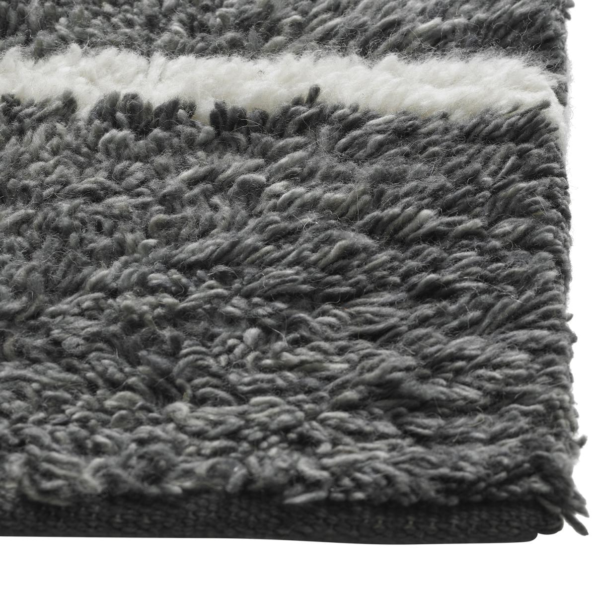 Sita wool carpet 180x270 cm grey melange-white – image 3