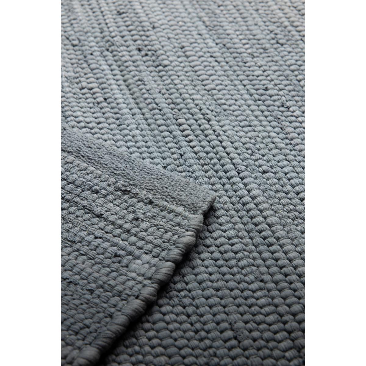 Cotton rug 60x90 cm steel grey (grey) – image 4
