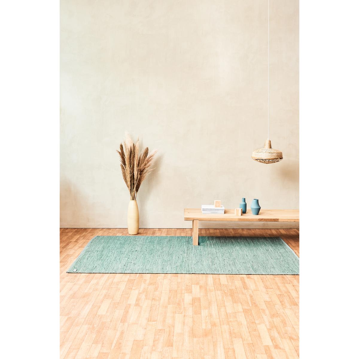Cotton rug 75x300 cm Dusty jade – image 6