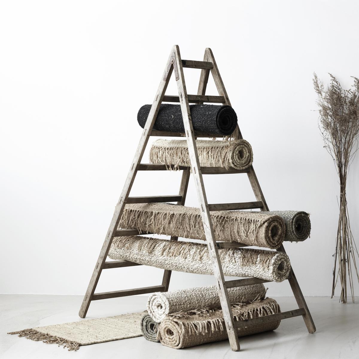 Hemp rug natural 140x200 cm – image 3