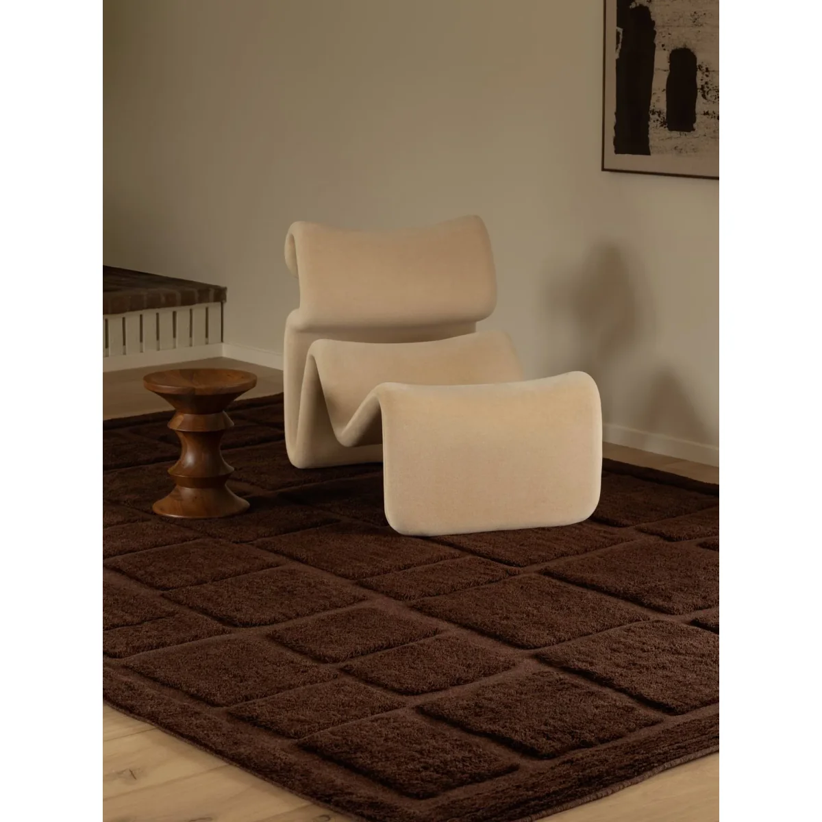 Tinted Wandel wool rug Brown 300x400 cm – image 2
