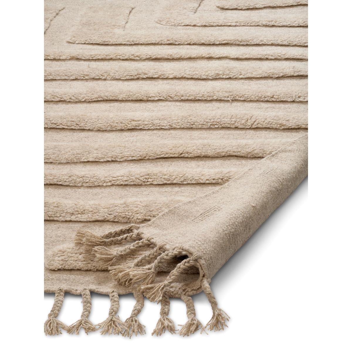 Classic Collection Field wool rug 250x350 cm Natural Beige – image 2