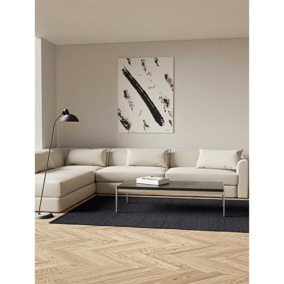 Cotton rug 140x200 cm Charcoal – image 2