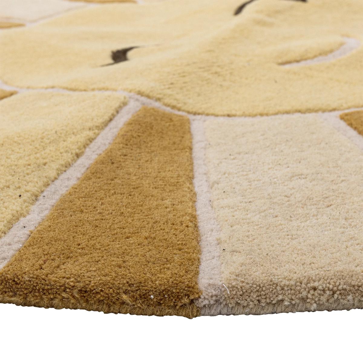 Bloomingville Sun wool rug Ø110 cm Yellow – image 5