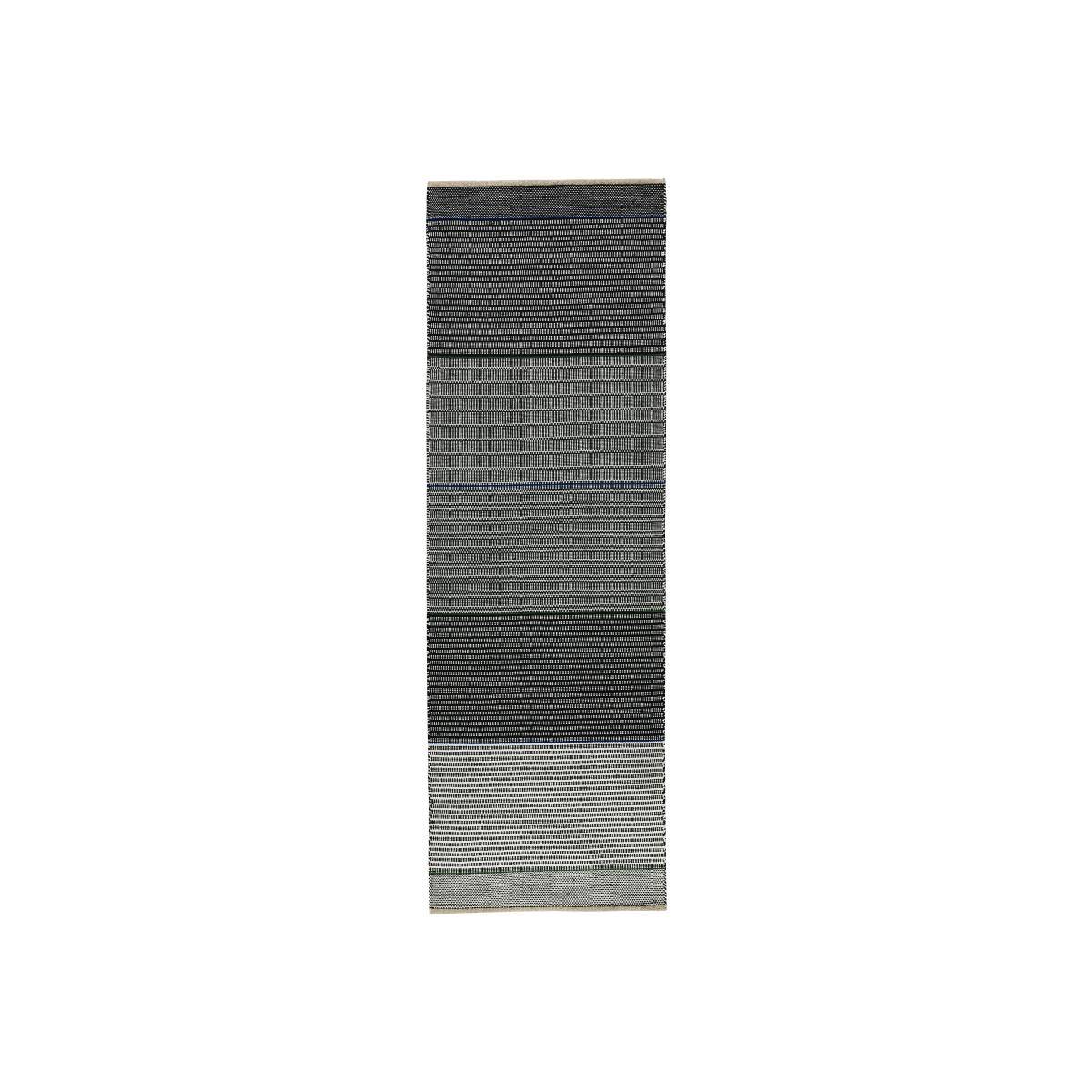 Tribulus One wool carpet 80x250 cm black, white, blue, green – image 1