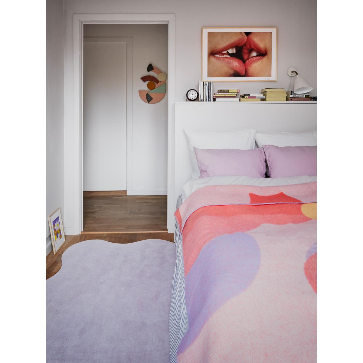 Scallop wool carpet 250x350 cm Pink lavender – image 2