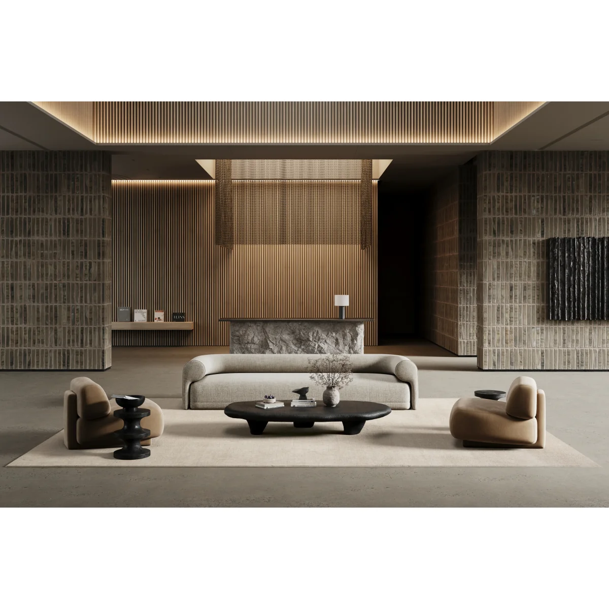 Classic Collection Lobby rug with overlock stitching Off-white 300x400 cm – image 2