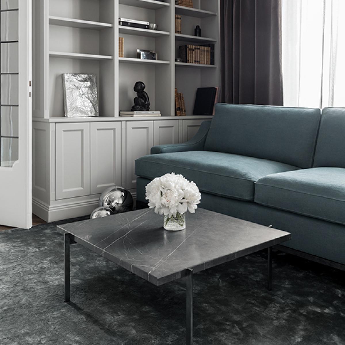 Solid viscose rug , 180x270 cm Dark sky (grey) – image 2