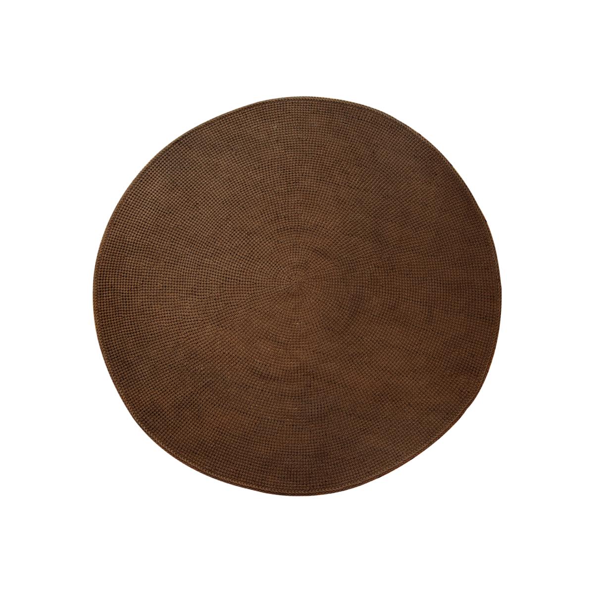 Cane-line Knit rug Ø200 cm Umber brown (Soft Rope) – image 1