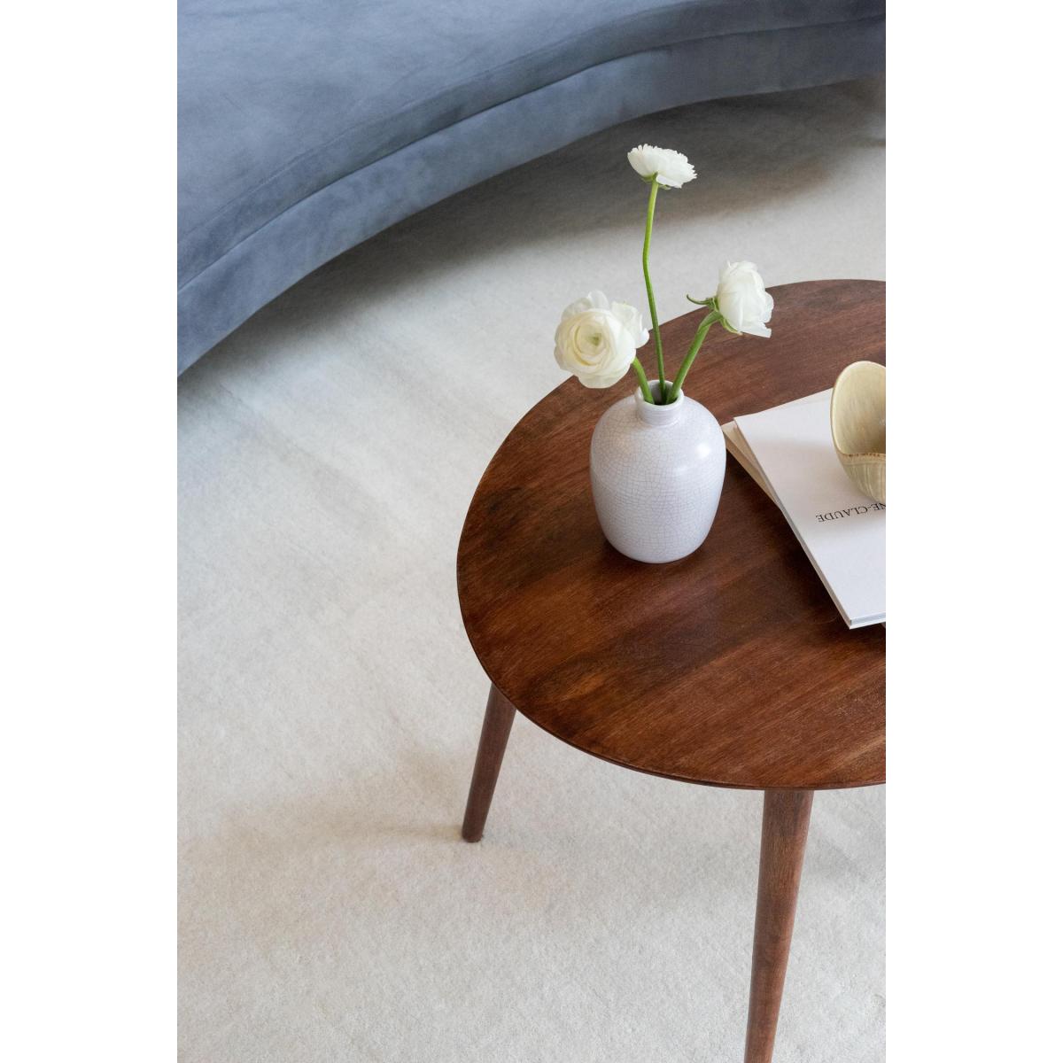 Classic solid wool carpet 180x270 cm Bone white – image 2