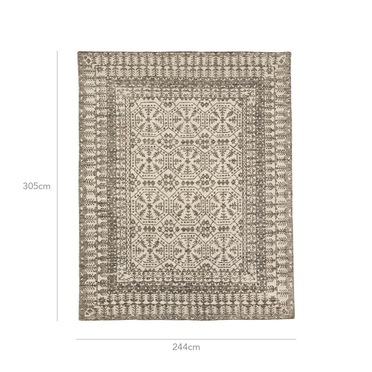 OKA, Ely Rug - Granite/Lead White, Rugs, Wool, Geometric – image 4