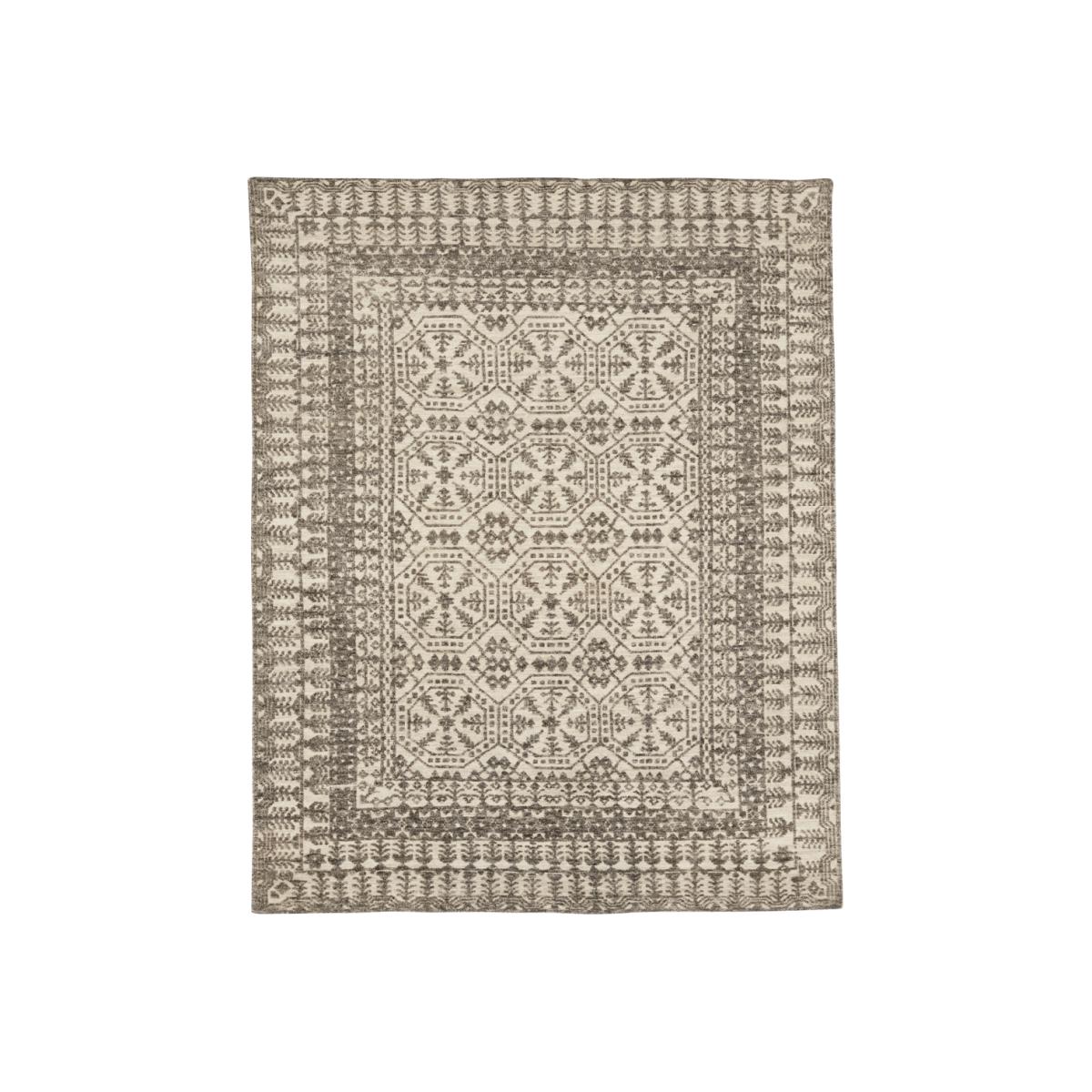 OKA, Ely Rug - Granite/Lead White, Rugs, Wool, Geometric – image 1