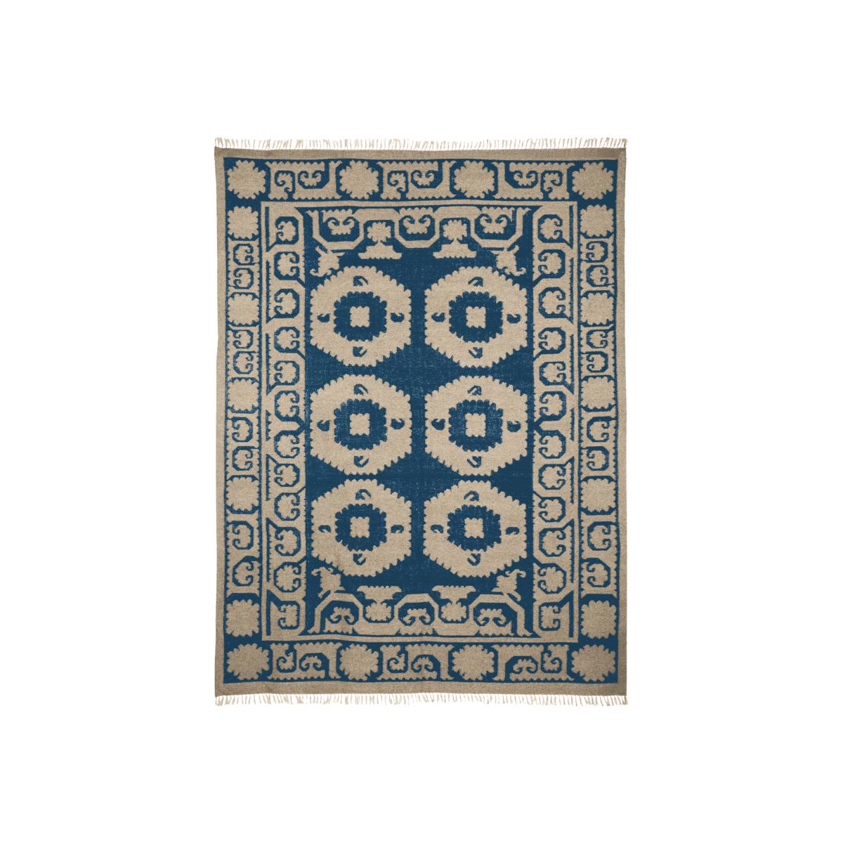 Chelak Wool Rug, Large - Indigo – image 1