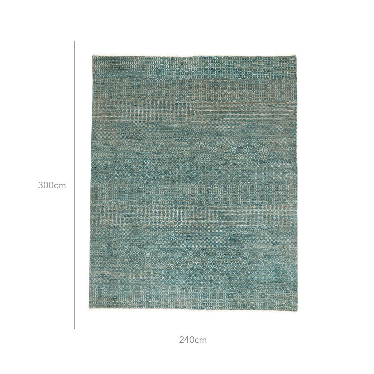 OKA, Hatton Rug - Teal, Rugs, Cotton/Wool, Geometric – image 3