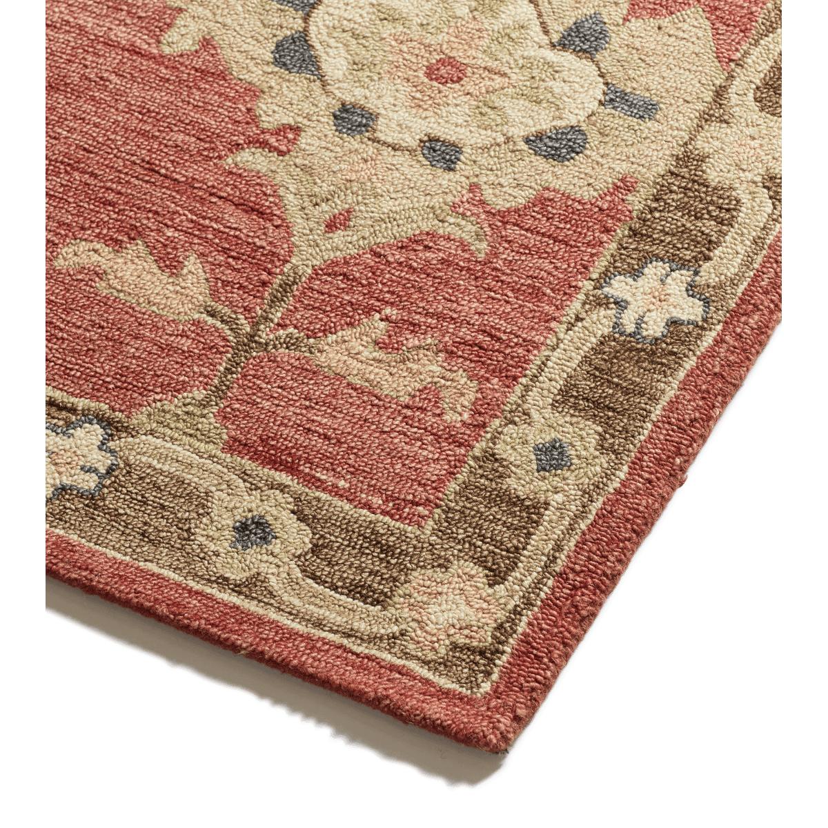 OKA, Rosanna Rug - Dark Blush, Rugs, Cotton/Wool, Floral – image 2