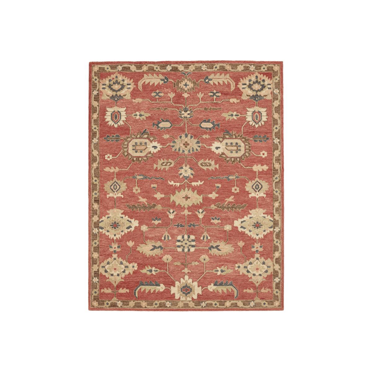 OKA, Rosanna Rug - Dark Blush, Rugs, Cotton/Wool, Floral – image 1