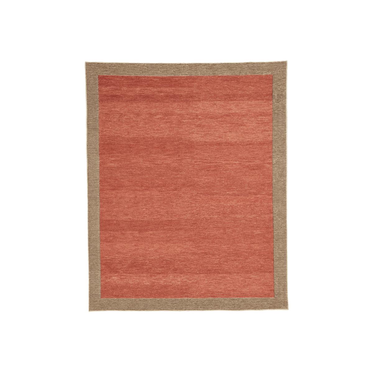 OKA, Rubia Rug - Red/Dark Taupe, Rugs, Cotton/Wool, Patterned – image 1