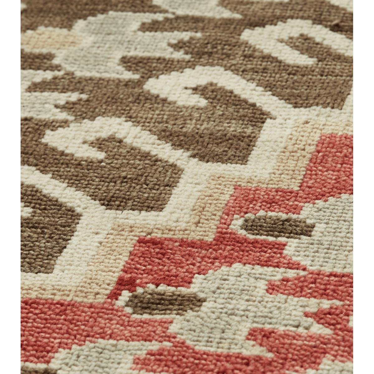 OKA, Florine Rug - Red & Dark Taupe, Rugs, Cotton/Wool, Geometric – image 3
