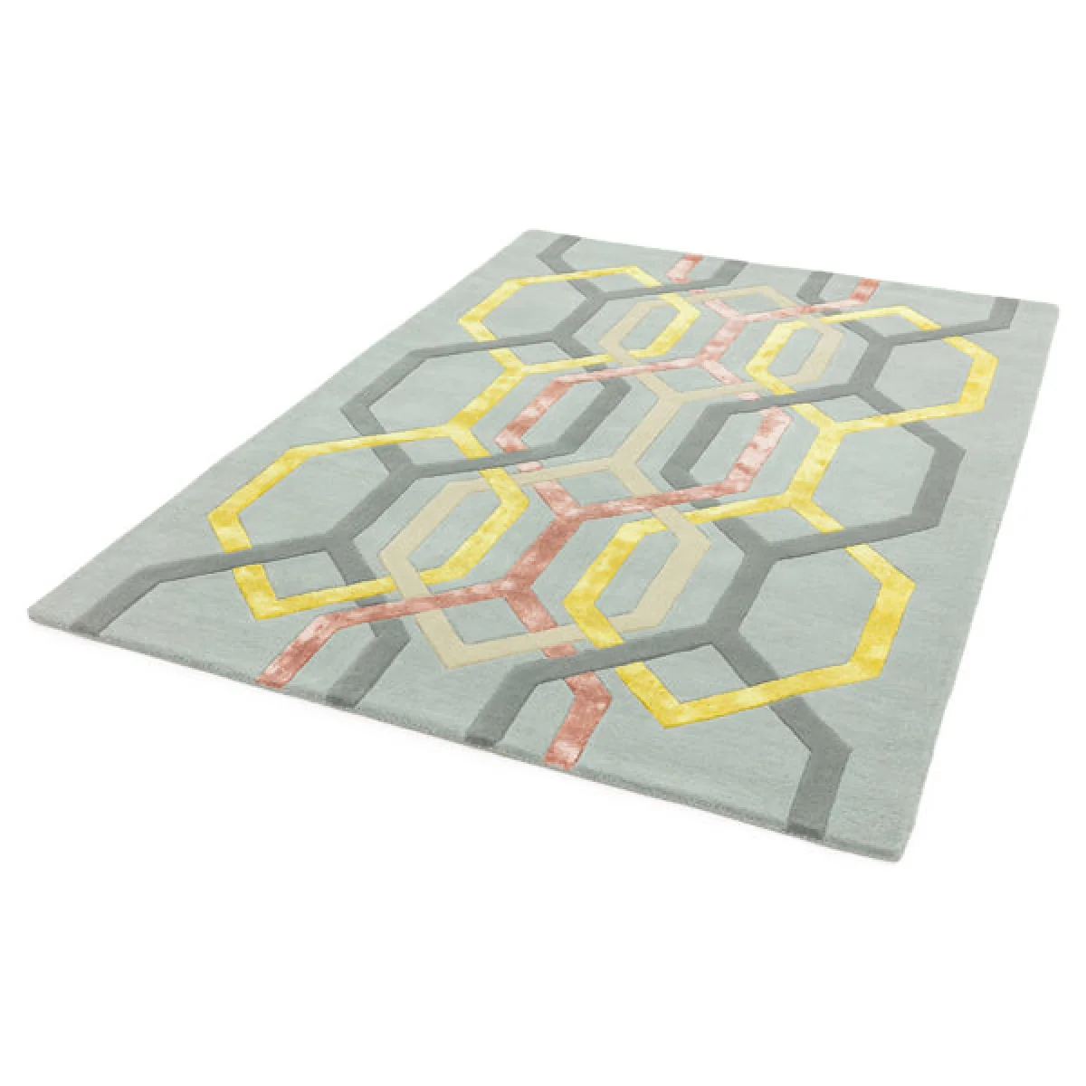 Asiatic Carpets Matrix Hand Tufted Rug Hexagon Silver - 160 x 230cm – image 2