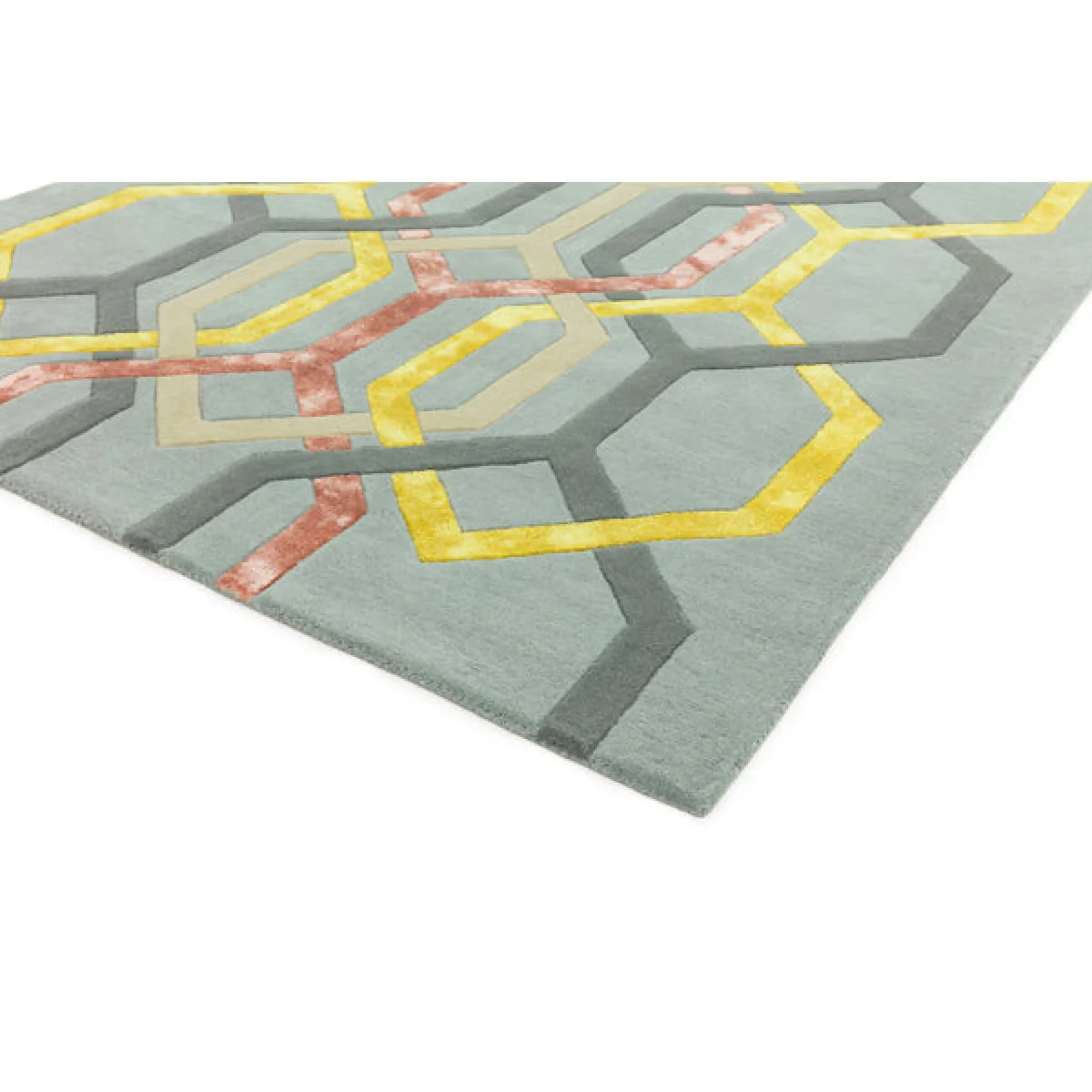 Asiatic Carpets Matrix Hand Tufted Rug Hexagon Silver - 160 x 230cm – image 3