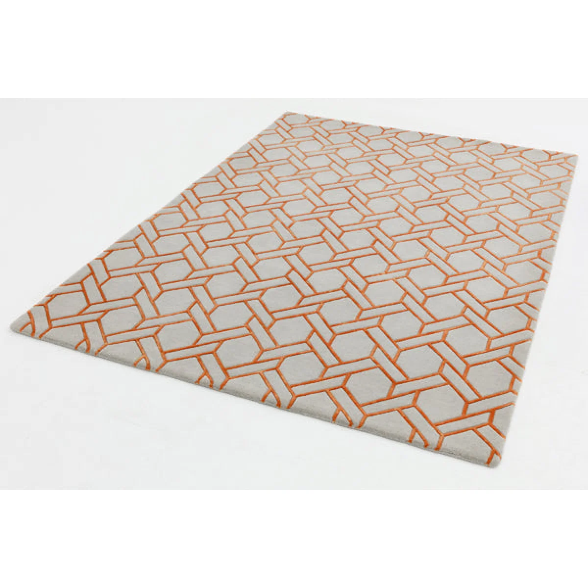 Asiatic Carpets Nexus Hand Tufted Rug Fine Lines Silver/Orange - 120 x 170cm – image 2