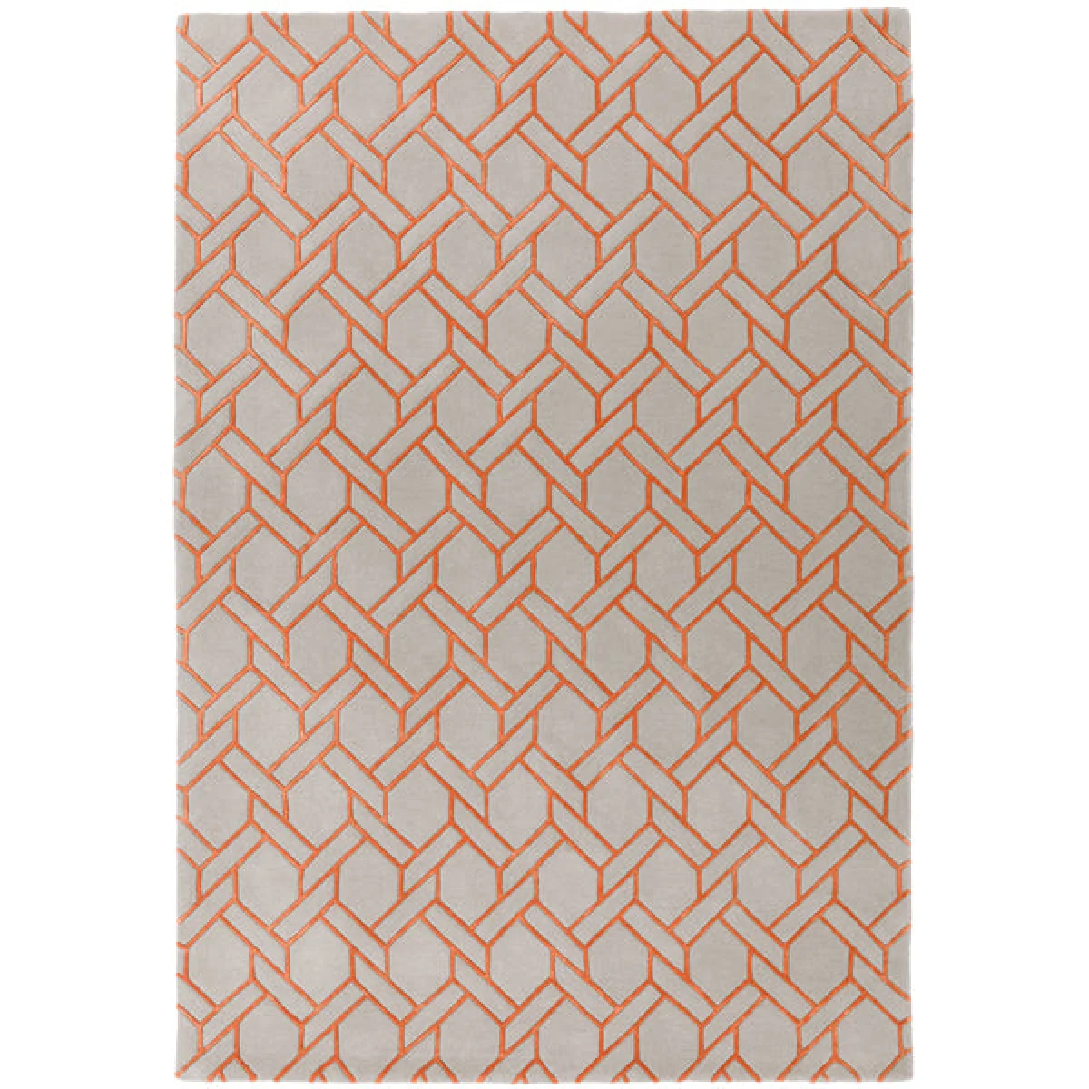 Asiatic Carpets Nexus Hand Tufted Rug Fine Lines Silver/Orange - 120 x 170cm – image 5
