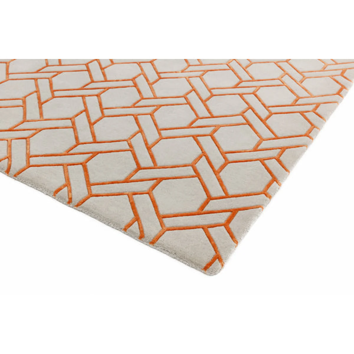 Asiatic Carpets Nexus Hand Tufted Rug Fine Lines Silver/Orange - 120 x 170cm – image 6