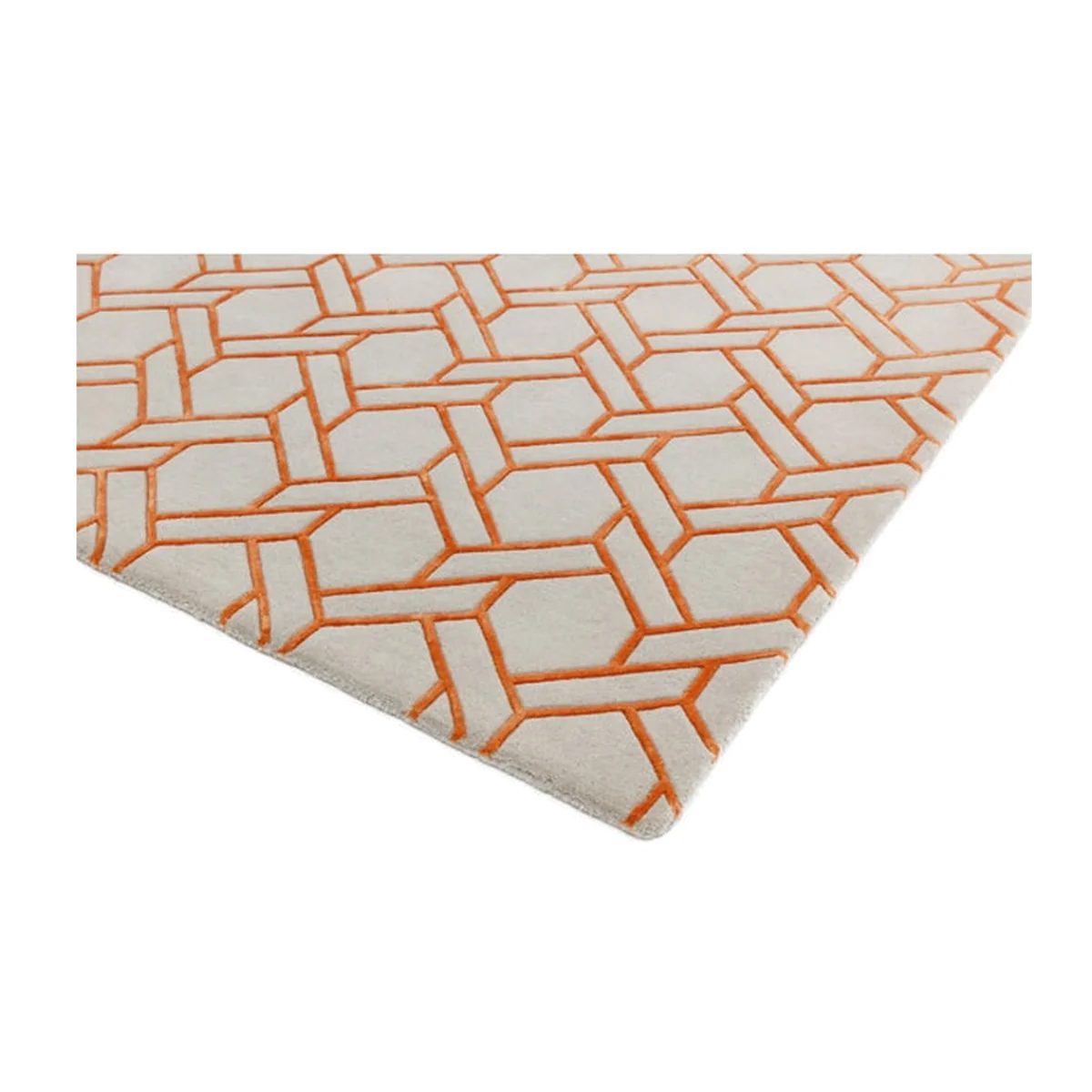 Asiatic Carpets Nexus Hand Tufted Rug Fine Lines Silver/Orange - 120 x 170cm – image 1