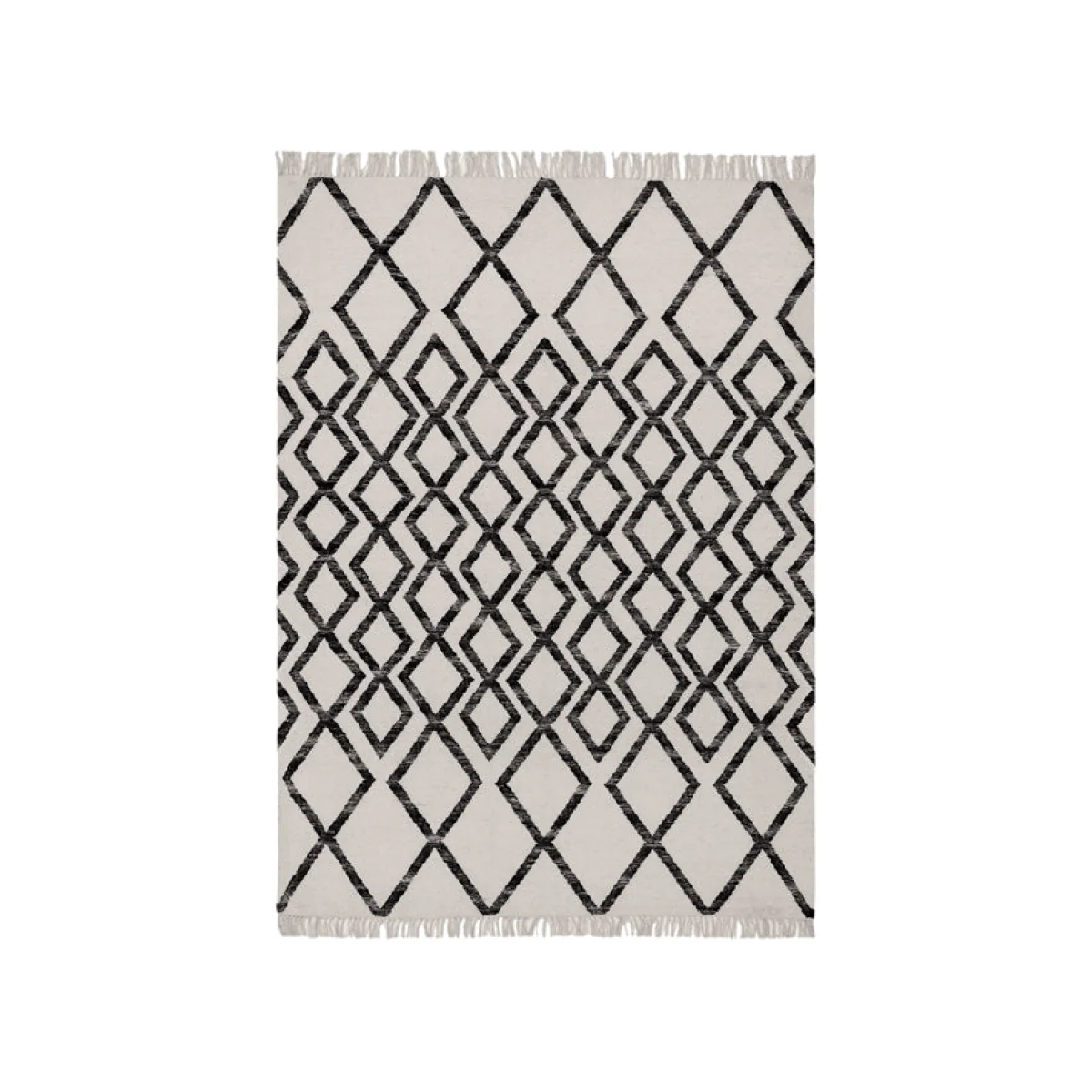 Asiatic Carpets Hackney Hand Woven Rug Diamond Mono - 120 x 170cm