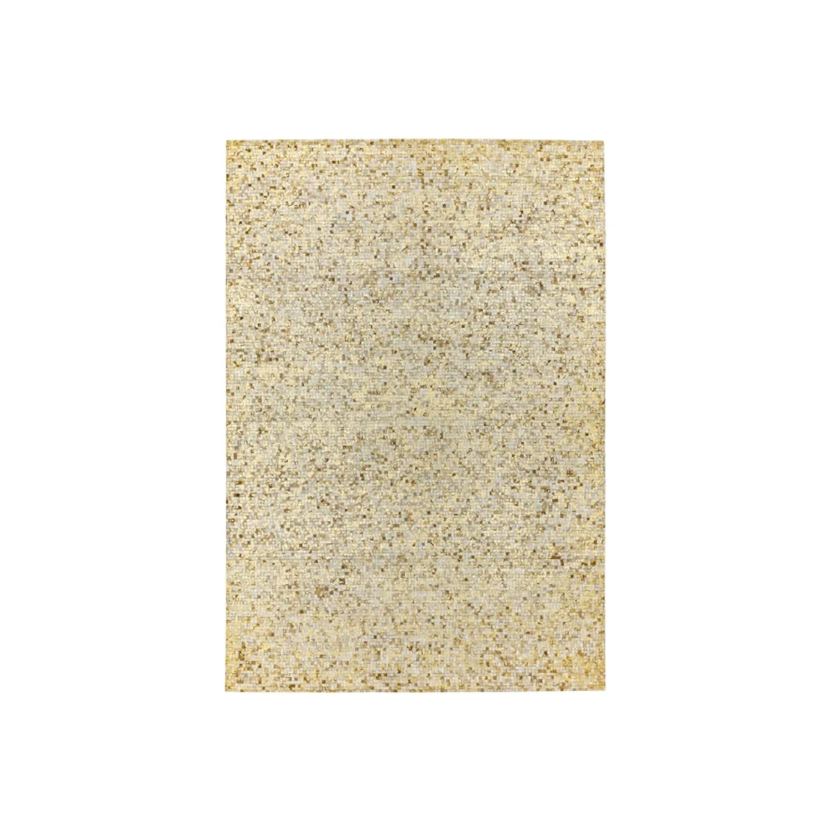 Asiatic Carpets Elona Mosaic Cowhide Hand Sewn Rug Gold - 200 x 290cm