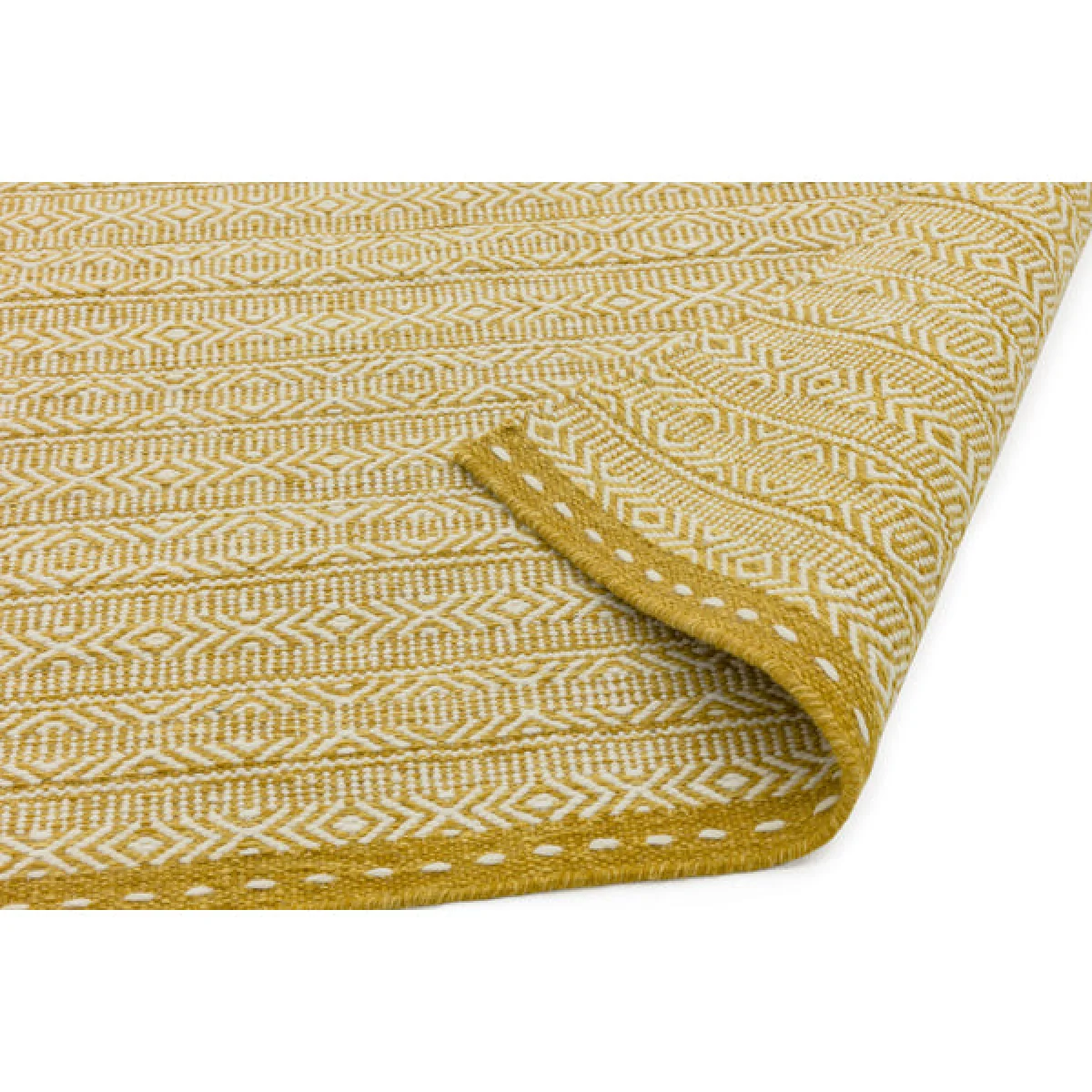 Asiatic Carpets Knox Reversible Wool Dhurry Hand Woven Dhurry Rug Ochre - 120 x 170cm – image 5