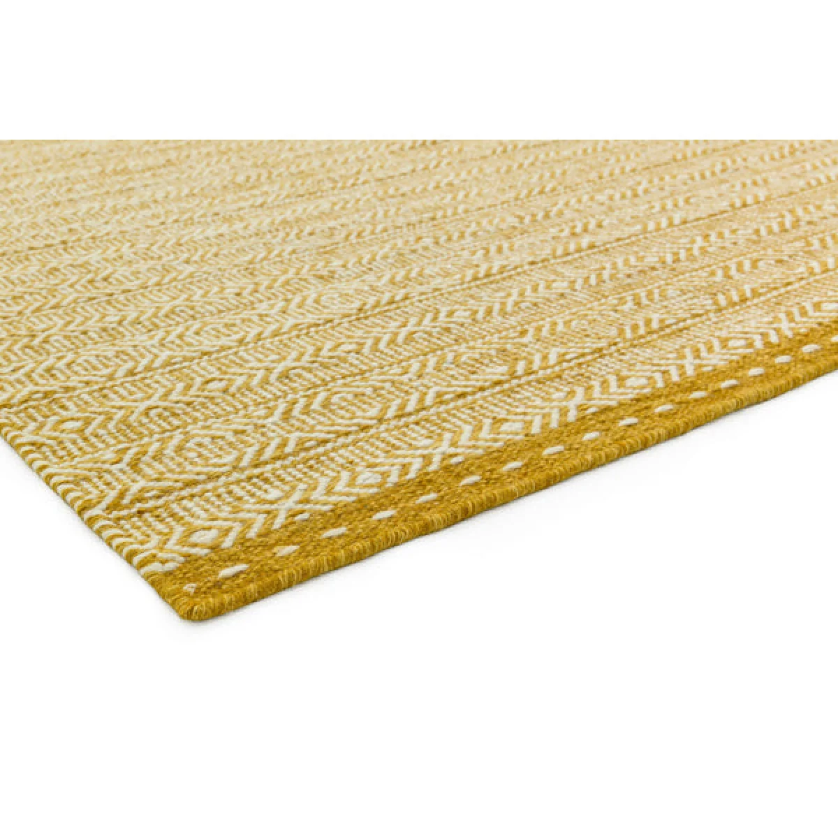 Asiatic Carpets Knox Reversible Wool Dhurry Hand Woven Dhurry Rug Ochre - 120 x 170cm – image 6