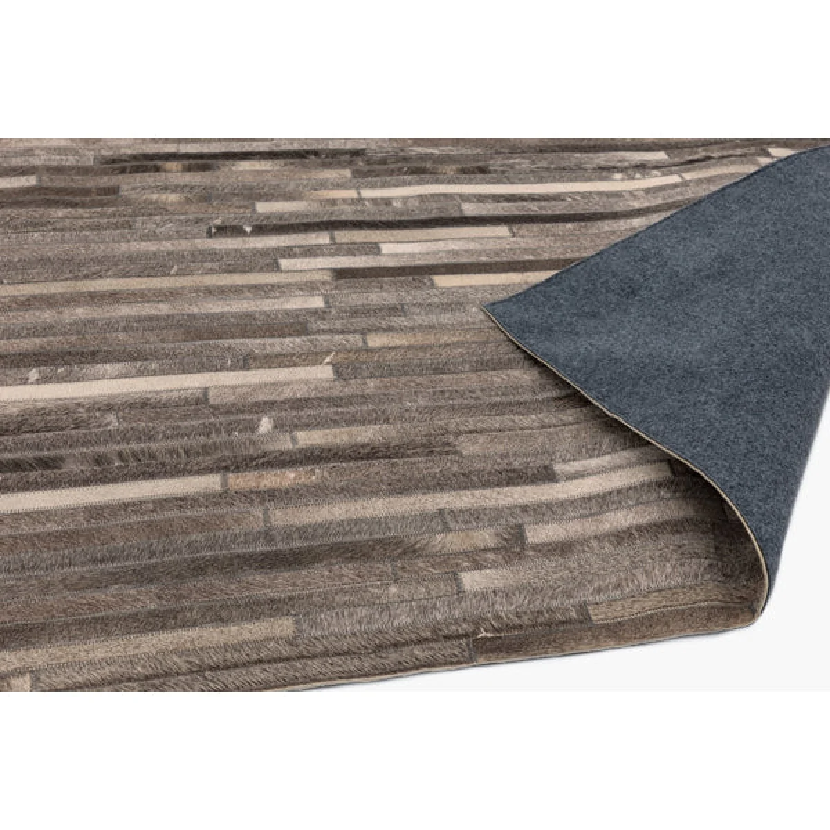 Asiatic Carpets Gaucho Hand Sewn Rug Dark Grey Stripe - 120 x 170cm – image 4