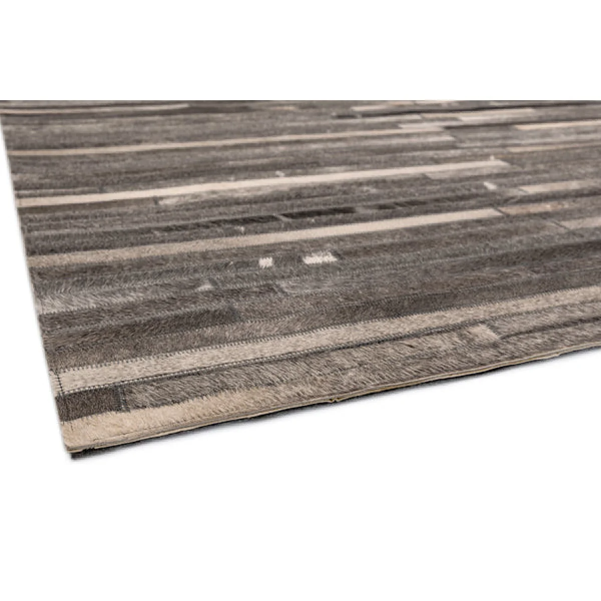 Asiatic Carpets Gaucho Hand Sewn Rug Dark Grey Stripe - 120 x 170cm – image 5